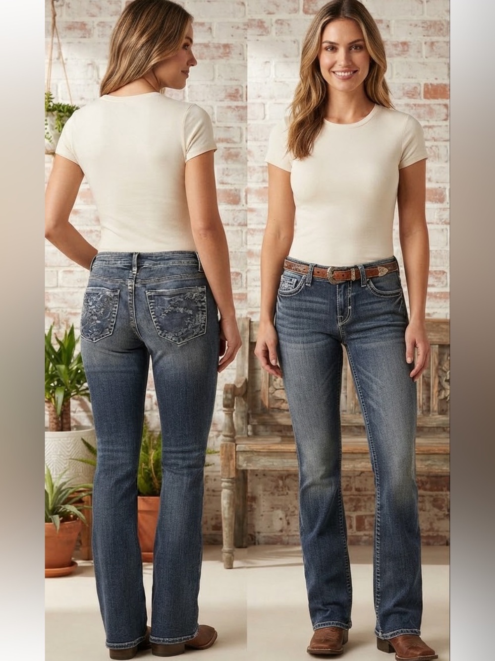 Silver Vintage Jeans Kyle Bootcut Flare Y2K Western Cowgirl Indie Sleaze 27/33